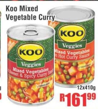 Devland Cash And Carry Koo Mixed Vegetable Curry 12x410g offer