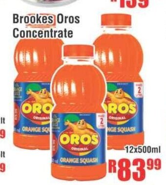 Brookes Oros Concentrate 12x500mL