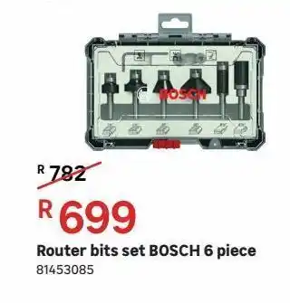 Leroy Merlin Router bits set bosch 6 piece offer