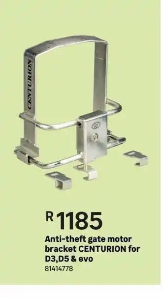 Anti-theft gate motor bracket centurion for d3.d5 & evo