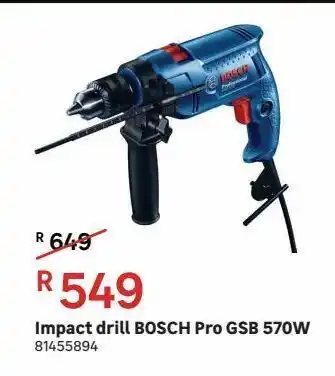 Leroy Merlin Impact drill bosch pro gsb 570w offer