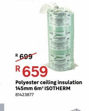 Leroy Merlin Polyester ceiling insulation 145mm 6m2 isotherm offer