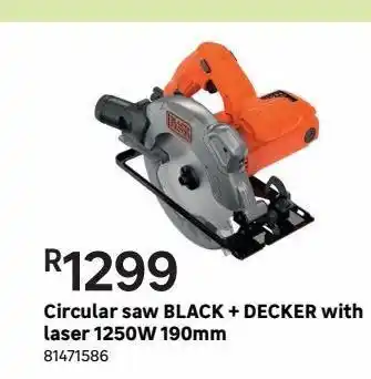 Leroy Merlin Circular saw black & decker with laser 1250w 190mm offer