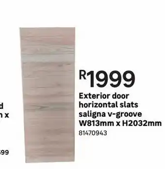 Leroy Merlin Exterior door horizontal slats saligna v-groove w813mm x h2032mm offer