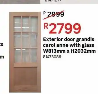Leroy Merlin Exterior door grandis carol anne with glass w913mm x h2032mm offer