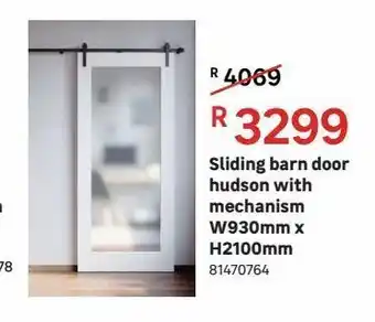 Leroy Merlin Sliding barn door hudson with mechanism w930mm x h210mm offer