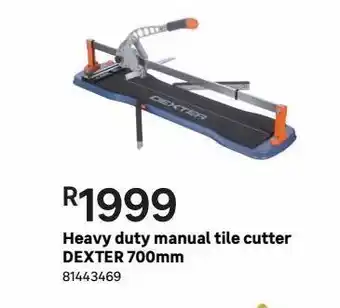 Leroy Merlin Heavy duty manual tile cutter dexter 700mm offer