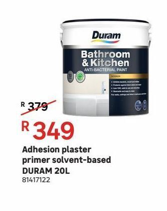 Leroy Merlin Adhesion plaster primer solvent- based duram 20l offer