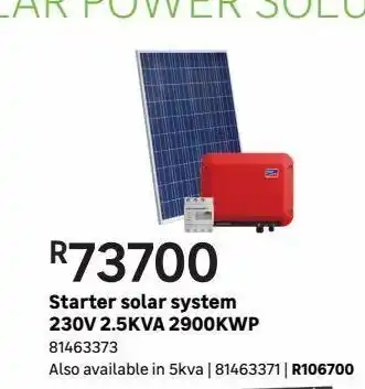 Starter solar system 230v 2.5kva 2900kwp