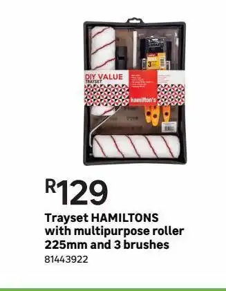 Trayset amiltons with multipurpose roller 225mm and 3 brushes