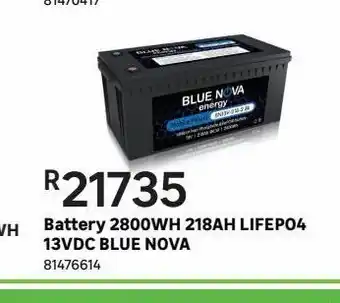 Leroy Merlin Battery 2800wh 218ah lifepo4 13vdc blue nova offer