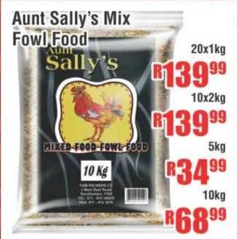 Devland Cash And Carry Aunt Sally's Mix Fowl Food 20x1kg offer