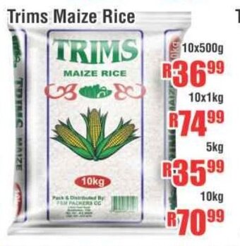 Devland Cash And Carry Trims Maize Rice 10x500g offer