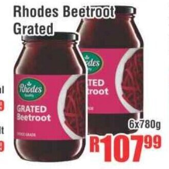 Devland Cash And Carry Rhodes Beetroot Grated 6x780g offer