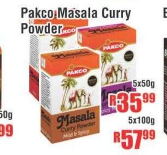 Devland Cash And Carry Pakco Masala Curry Powder 5x50g offer