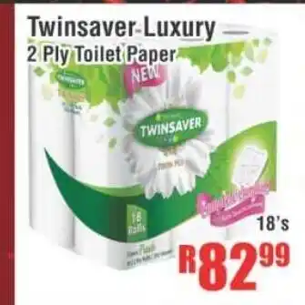 Devland Cash And Carry Twinsaver Luxury 2 Ply Toiler Tissue 18s offer