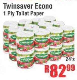 Devland Cash And Carry Twinsaver Econo 1 Ply Toilet Paper 24's offer
