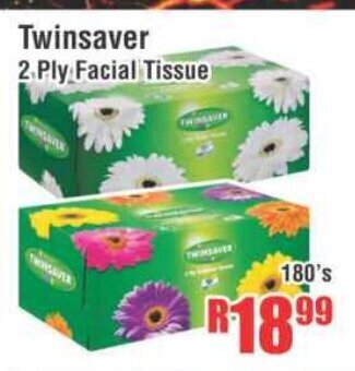 Devland Cash And Carry Twinsaver 2 Ply Facial Tissue 180's offer