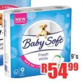 Devland Cash And Carry Baby Soft 2 Ply Toilet Paper 9's offer