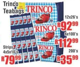 Devland Cash And Carry Trinco Teabags 12x26's offer