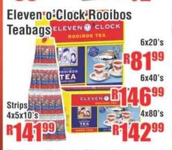 Devland Cash And Carry Eleven o'Clock Rooibos Teabags 6x20's offer