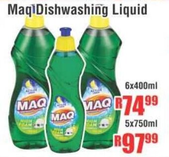 Devland Cash And Carry Maq Dishwashing Liquid 6x400ml offer