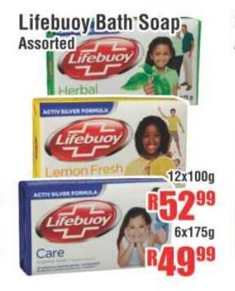 Devland Cash And Carry Lifebouy Bath Soap Assorted 12x100g offer