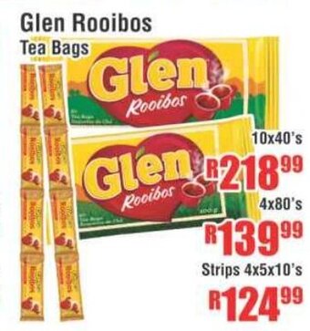 Devland Cash And Carry Glen Rooibos Tea Bags 10x40's offer