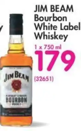 Jim Beam Bourbon White Label Whisky 750ml