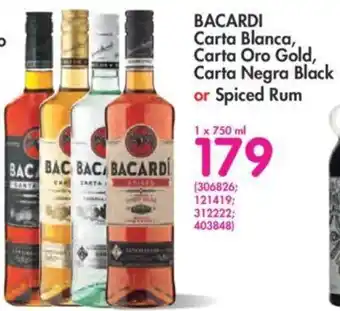Makro’s liquor Bacardi 750ml offer