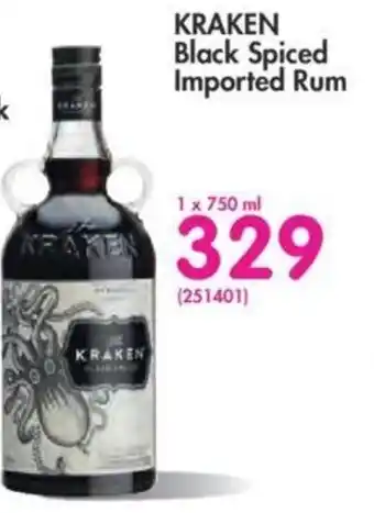 Makro’s liquor Kraken Black Spiced Imported Rum 750ml offer