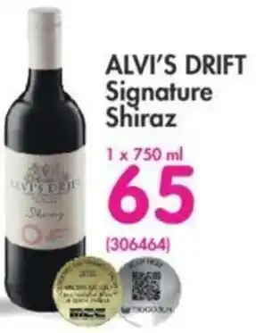 Makro’s liquor Alvi's Drift Signature Shiraz 750ml offer