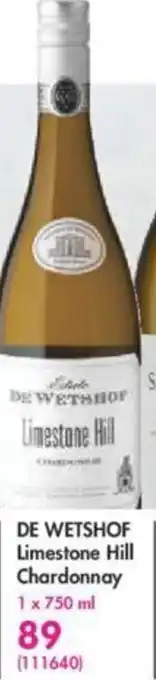 Makro’s liquor De Wetshof Limestone Hill Chardonnay 750ml offer