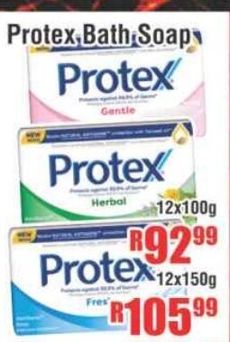 Devland Cash And Carry Protex Bath Soap 12x100g offer