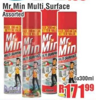 Devland Cash And Carry Mr. Min Multi Surface Assorted 6x300ml offer