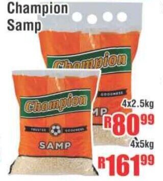 Devland Cash And Carry Champion Samp 4x2.5kg offer