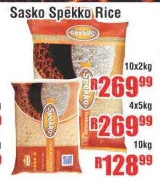 Devland Cash And Carry Sasko Spekko Rice 10x2kg offer