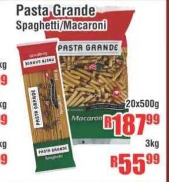 Devland Cash And Carry Pasta Grande Spaghetti / Macaroni 20x500g offer