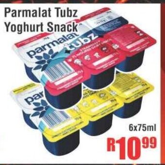 Devland Cash And Carry Parmalat Tubz Yoghurt Snack 6x75ml offer