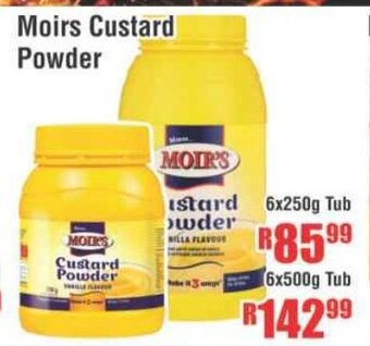 Devland Cash And Carry Moirs Custard Powder 6x250g Tub offer