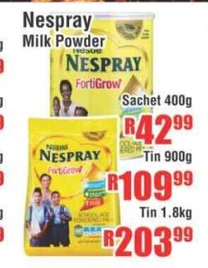 Devland Cash And Carry Nespray Milk Powder Sachet 400g offer