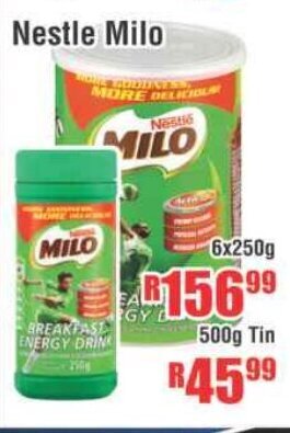 Devland Cash And Carry Nestle Milo 6x250g offer