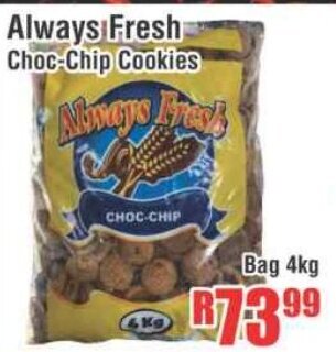 Always Fresh Choc-Chip Cookies Bag 4kg
