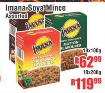 Devland Cash And Carry Imana Soya Mince Assorted 10x100g offer