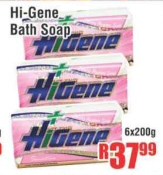 Devland Cash And Carry Hi-Gene Bath Soap 6x200g offer