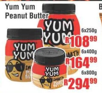 Devland Cash And Carry Yum Yum Peanut Butter 6x250g offer