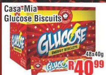 Devland Cash And Carry Casa-Mia Glucose Biscuits 48x40g offer