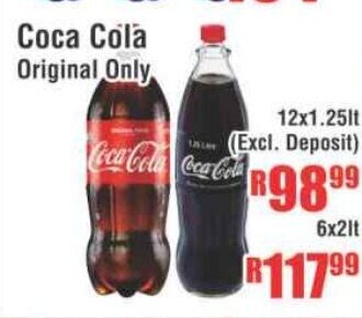 Coca Cola Original Only 12x1.25lt