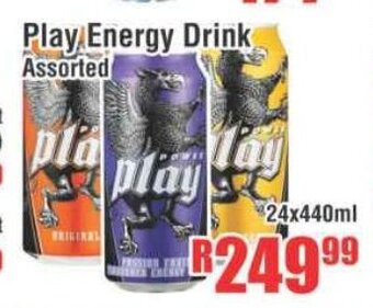 Devland Cash And Carry Play Energy Drink Assorted 24x440ml offer