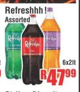 Devland Cash And Carry Refreshhh! Assorted 6x2lt offer